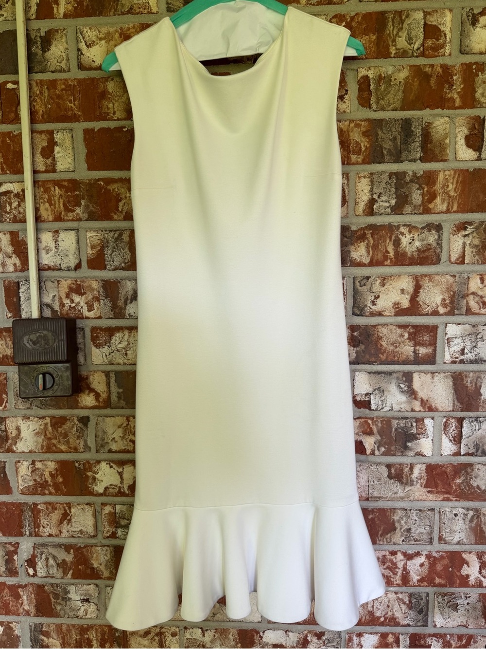 Halston Heritage White Flounce Dress - Picture 2 of 7